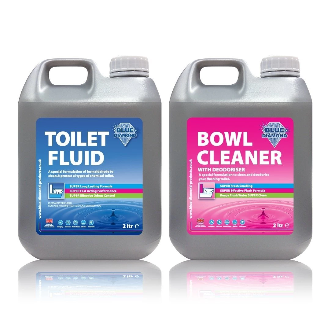 Blue Diamond Chemical Toilet Fluid Caravan Twin Pack 2L 3 Blue Diamond Chemical Toilet Fluid Caravan Twin Pack 2L