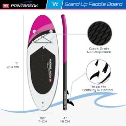 M.Y 7ft Pink Paddle Board Package 8 M.Y 7ft Pink Paddle Board Package -Outdoor Camping Store 804 2278