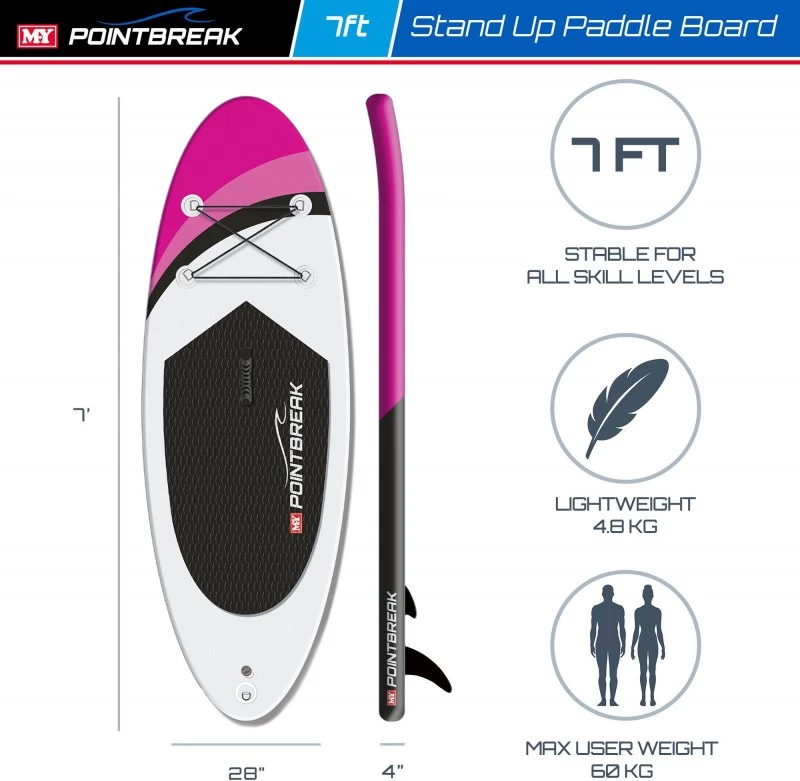 M.Y 7ft Pink Paddle Board Package 4 M.Y 7ft Pink Paddle Board Package - Image 2