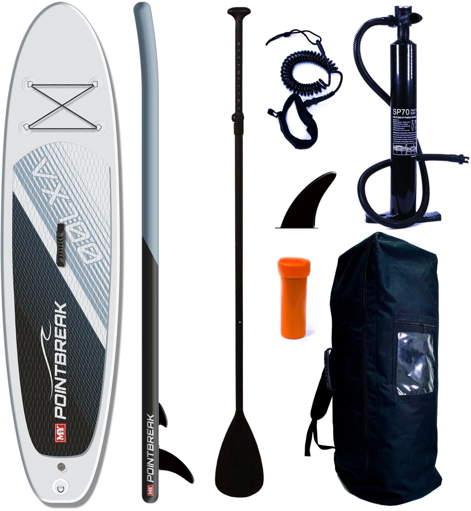 M.Y 10ft 6in Grey Paddle Board Package 3 M.Y 10ft 6in Grey Paddle Board Package