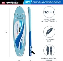M.Y 10ft Blue Inflatable Paddle Board Package -Blue -Outdoor Camping Store 807 2329