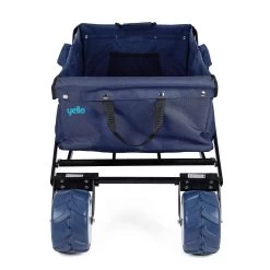 Yello Folding Beach Trolley 12 Yello Folding Beach Trolley -Outdoor Camping Store BGG1675 yello foldable trolley blue front copy