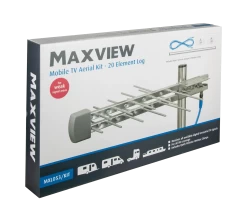 Maxview Mobile TV Aerial Kit – 20 Element Log 9 Maxview Mobile TV Aerial Kit – 20 Element Log -Outdoor Camping Store Hero MXL053 PACKAGING Image
