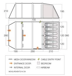 Vango Joro Air 600XL Sentinel Eco Dura Tent 28 Vango Joro Air 600XL Sentinel Eco Dura Tent -Outdoor Camping Store Joro Air 600XL Floorplan low