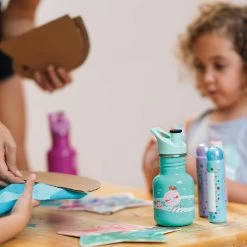 Klean Kanteen Kid Classic Sport Bottle 355ml - Surfs Up -Outdoor Camping Store K12CPPS JF Jellyfish graphic bottle lifestyle