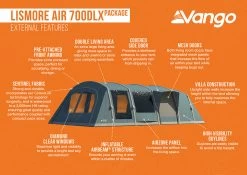 Vango Lismore Air 700DLX Tent Package -Outdoor Camping Store Lismore Air 700DLX Package