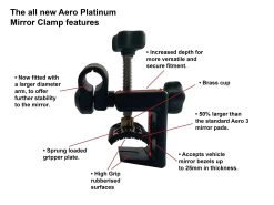 Milenco Aero Platinum Mirror 16 Milenco Aero Platinum Mirror -Outdoor Camping Store Platinum Clamps descriptions
