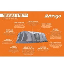 Vango Anantara IV Air 450XL Tent -Outdoor Camping Store anantara iv air 450xl 3