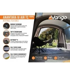 Vango Anantara Air TC 450XL Tent 15 Vango Anantara Air TC 450XL Tent -Outdoor Camping Store anantara iv air tc 450xl 4