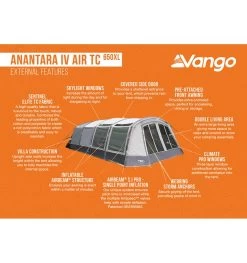 Vango Anantara IV Air TC 650XL Tent 15 Vango Anantara IV Air TC 650XL Tent -Outdoor Camping Store anantara iv air tc 650xl 3