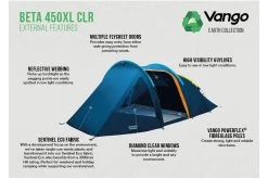Vango Beta 450XL CLR XL Tent -Outdoor Camping Store beta 450xl clr