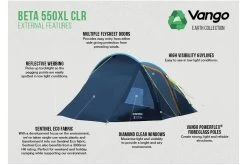 Vango Beta 550XL CLR XL Tent -Outdoor Camping Store beta 550xl clr 1
