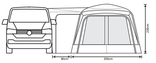 Outdoor Revolution Cayman Air High 255cm - 305cm Drive Away Awning 5 Outdoor Revolution Cayman Air High 255cm - 305cm Drive Away Awning - Image 3