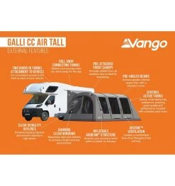 Vango Galli CC Air Tall Drive Away Awning -Outdoor Camping Store galli cc air tall 3