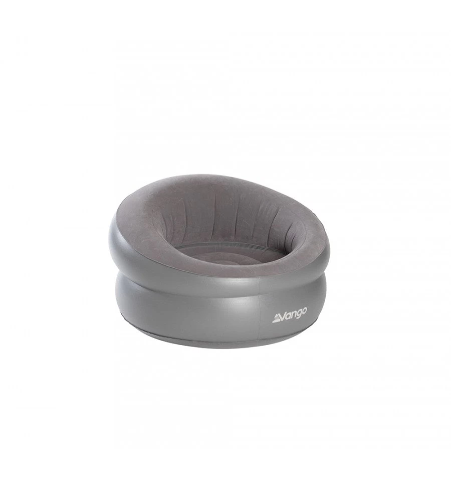 Vango Inflatable Donut Flocked Chair - Grey 3 Vango Inflatable Donut Flocked Chair - Grey