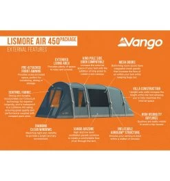 Vango Lismore Air 450 Tent Package 11 Vango Lismore Air 450 Tent Package -Outdoor Camping Store lismore air 450 package 3