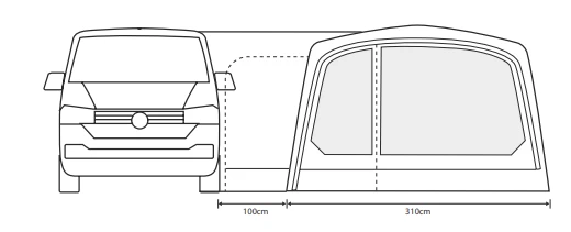 Outdoor Revolution Movelite T4E Mid Drive Away Awning - 220 To 255cm 4 Outdoor Revolution Movelite T4E Mid Drive Away Awning - 220 To 255cm - Image 2