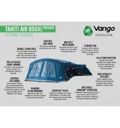 Vango Tahiiti 850XL Airbeam Tent 2023 -Outdoor Camping Store tahiti air 850xl 2