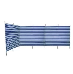 Blue Diamond Traditional 5 Pole Navy Stripe Windbreak